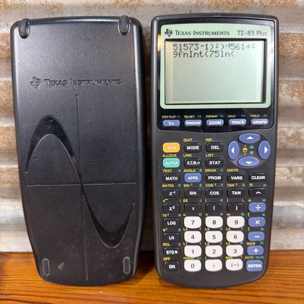 Texas Instruments TI-83 Plus Graphing Calculator With Slide Cover Tested Working